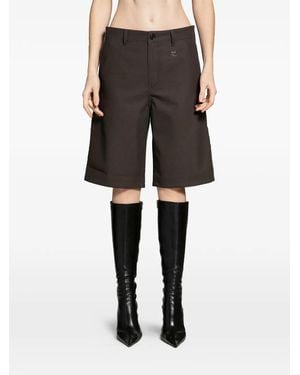 Courreges Tailored Knee-Length Shorts - Black