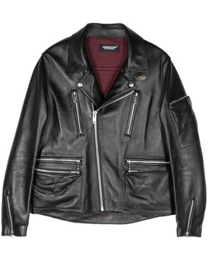 Undercover Leather Biker Jacket - Black