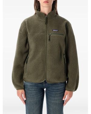 Patagonia Logo-Patch Fleece Jacket - Green
