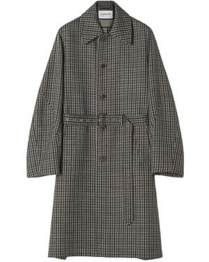 Lanvin Belted Coat - Gray