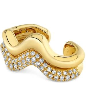 SHAY Wave Diamond Ear Cuff - Metallic