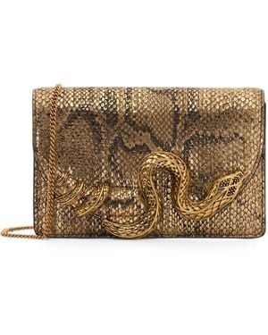 Roberto Cavalli Borsa Mini Con Stampa - Marrone