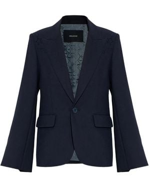 Zadig & Voltaire Rhinestones-Embellished Blazer - Blue