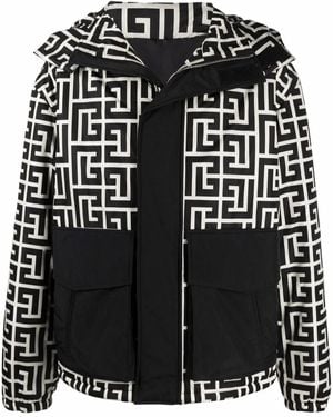 Balmain Logo-Print Padded Jacket - Black