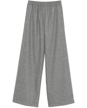 Fabiana Filippi Elasticated-Waist Wide-Leg Trousers - Grey