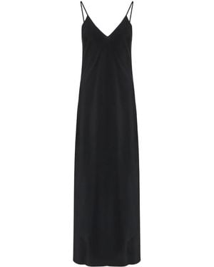 MM6 by Maison Martin Margiela Silk Maxi Dress - Black