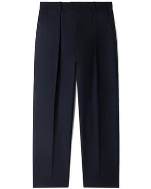 Sandro Pleated Wide-Leg Pants - Blue