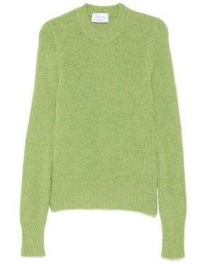 Daniele Fiesoli Ribbed-Trim Crew Neck Jumper - Green