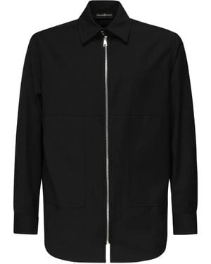 Giuliano Galiano Magik Zip-Front Shirt - Black