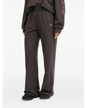 P.E Nation Logo-Detail Track Trousers - Black