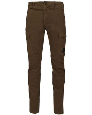 C.P. Company Lens-Detail Cargo Trousers - Grey