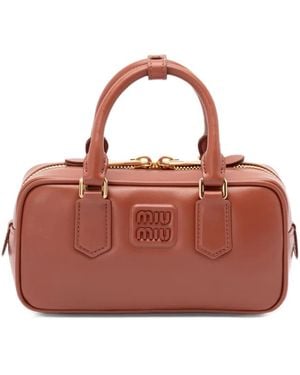 Miu Miu Arcadie Tote Bag Mit Logo-Schild - Pink