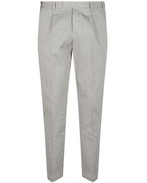 PT Torino Straight-Leg Cotton Trousers - Grey
