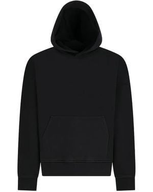 Palm Angels Curved-Logo Hoodie - Black