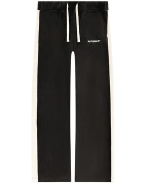 RETERNITY Studio Side-Stripe Track Trousers - Black