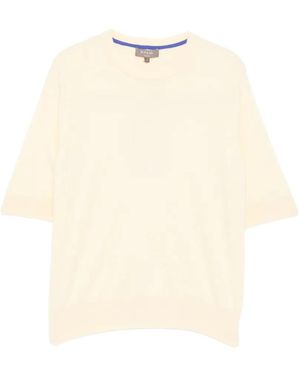 N.Peal Cashmere Crew Neck T-Shirt - Natural