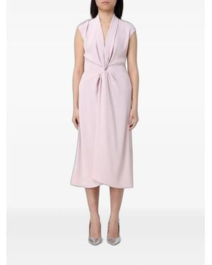 Hanita Twisted-Waist Midi Dress - Pink