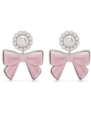 ShuShu/Tong Boucles D'Oreilles Nœud Marin En Céramique - Rose