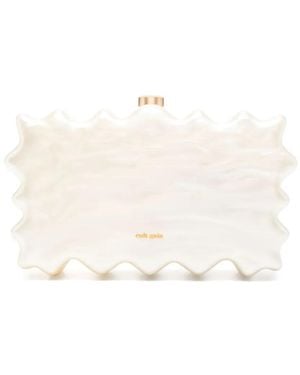 Cult Gaia Paloma Wavy Clutch - White