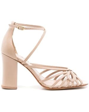 Sarah Chofakian Miuccia 75Mm Bow-Detail Sandals - Pink