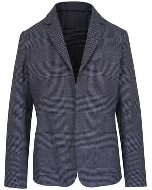 Kiton Checked Blazer - Blue