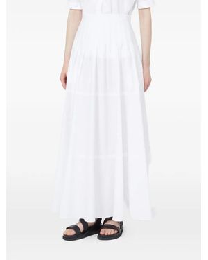 Max Mara Mstopera Cotton Long Skirt - White