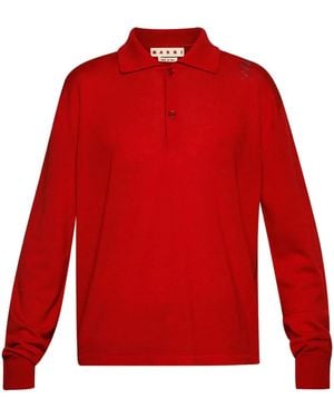Marni Logo-Embroidered Polo Shirt
