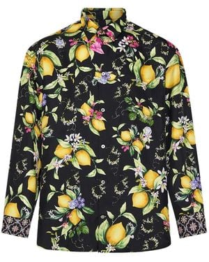 CAMILLA Floral-Print Shirt - Blue