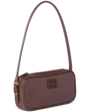 Miu Miu Leather Pouch - Purple