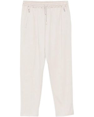 Eleventy Pantalon À Lien De Resserrage - White