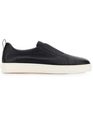 Santoni Victory Slip-On Trainers - Blue