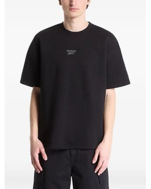 Reebok Logo-detail T-shirt - Schwarz