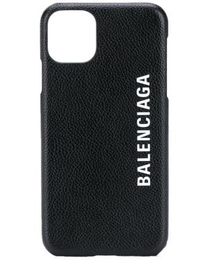 Balenciaga Logo-Print Iphone 11 Pro Max Case - Black