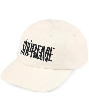 Supreme Splatter 6-Panel Baseball Cap - White