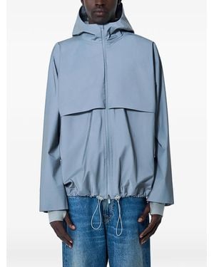 Lacoste Kapuzenjacke mit Kontrasteinsätzen - Blau