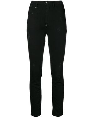 Philipp Plein High-Waist Jeggings - Black