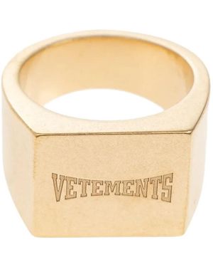 Vetements Eckiger Siegelring - Natur