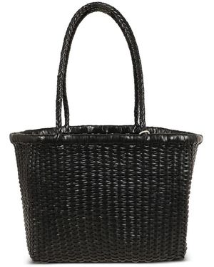 Dragon Diffusion Small B Weave Leather Tote Bag - Black