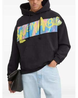 Bluemarble Logo-Print Hoodie - Black