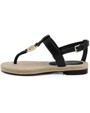 Philipp Plein Nappa Sandals Rope Hexagon - Black
