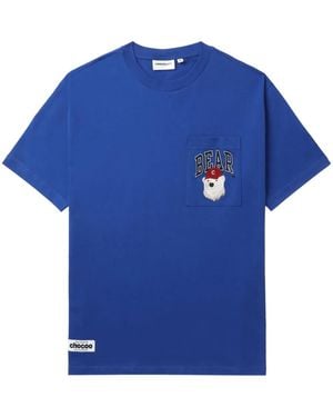 Chocoolate ベアプリント Tシャツ - ブルー