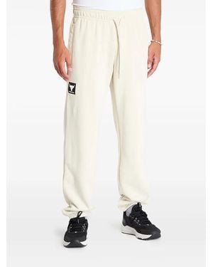 Under Armour Project Rock Jogginghose Mit Logo-Patch - Weiß