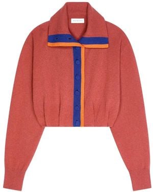Dries Van Noten Cropped Cashmere Cardigan - Red
