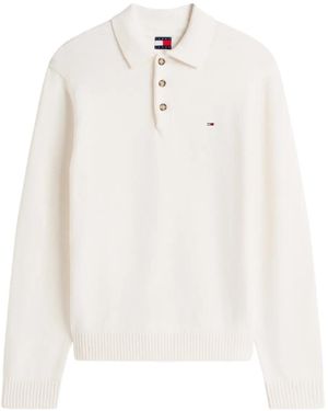 Tommy Hilfiger Collared Jumper - White