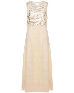 Peserico Aurea Sequin-Embellished Dress - White