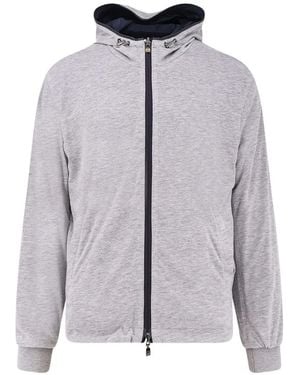 Corneliani Zip-Up Reversible Cotton Jacket - Blue