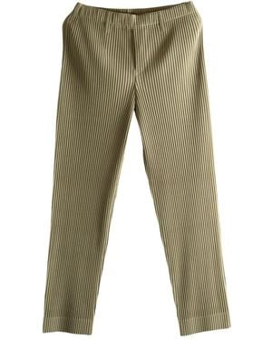 Homme Plissé Issey Miyake Pleated Straight-Leg Trousers - Green