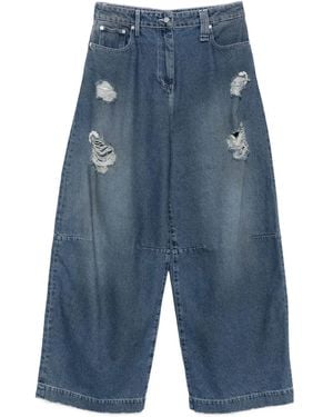 Simone Rocha Distressed Puddle Jeans - Blue
