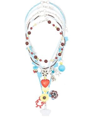 Amir Slama Collar Con Cinco Tiras - Blanco