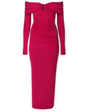 Carolina Herrera Robe Mi-Longue À Épaules Dénudées - Red